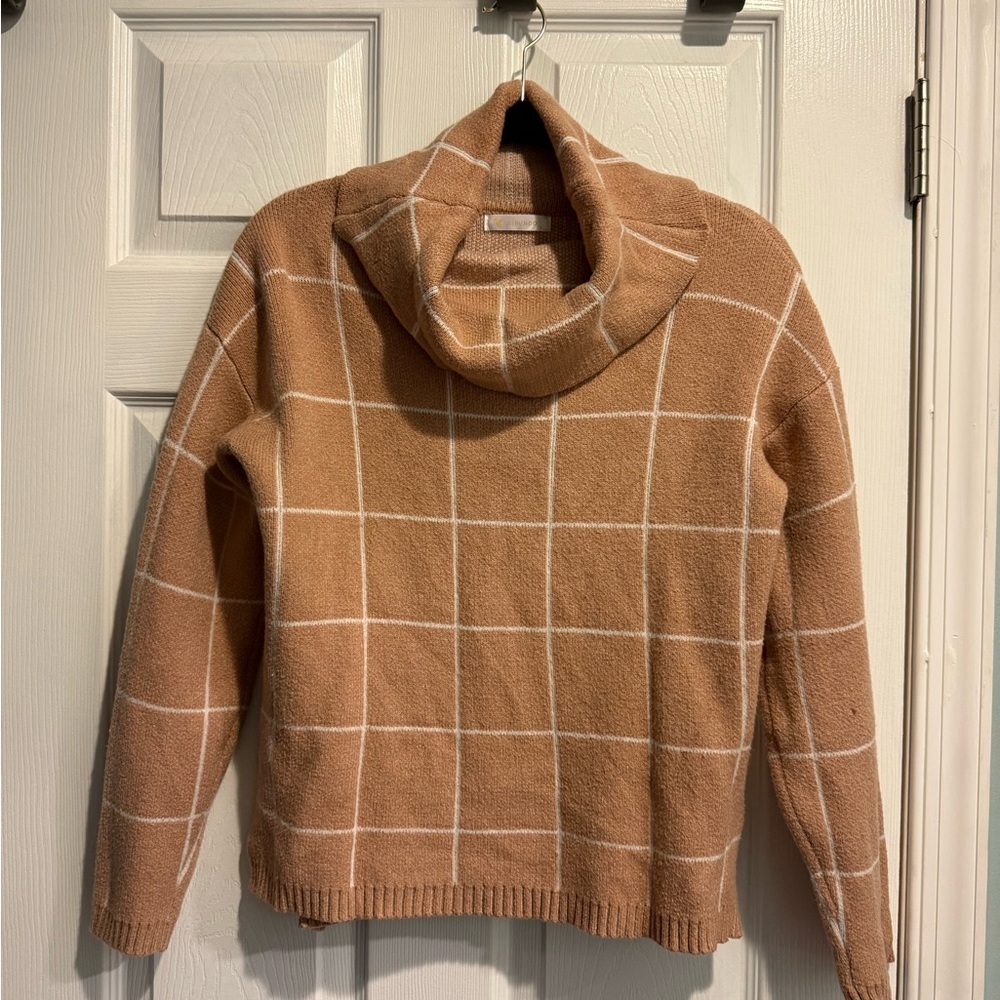 Cozy Tan Turtleneck Sweater